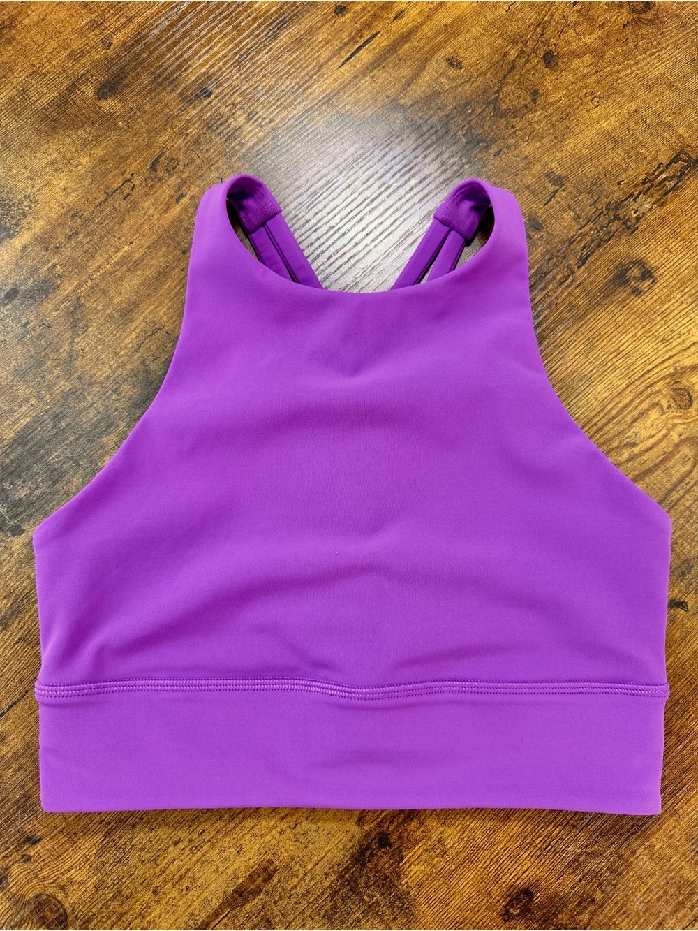 Lululemon Energy High-Neck Longline Tough Bra B-D Cups, Moonlit Magenta, 6 - Picture 8 of 16